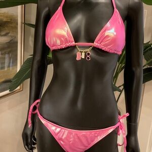 Pink Bikini with charming Bikinis Let’s Go Shopping Charm!